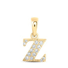 10kt Yellow Gold Diamond Initial Pendant - Personalize Your Style - Splendid Jewellery