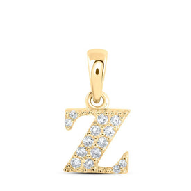 10kt Yellow Gold Diamond Initial Pendant - Personalize Your Style - Splendid Jewellery