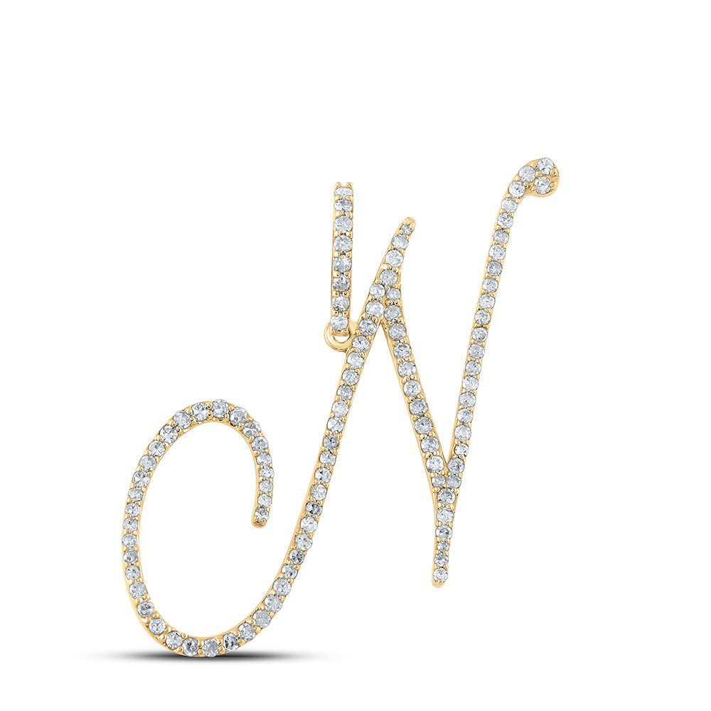10kt Yellow Gold Diamond Initial Pendant - Personalized Elegance - Splendid Jewellery