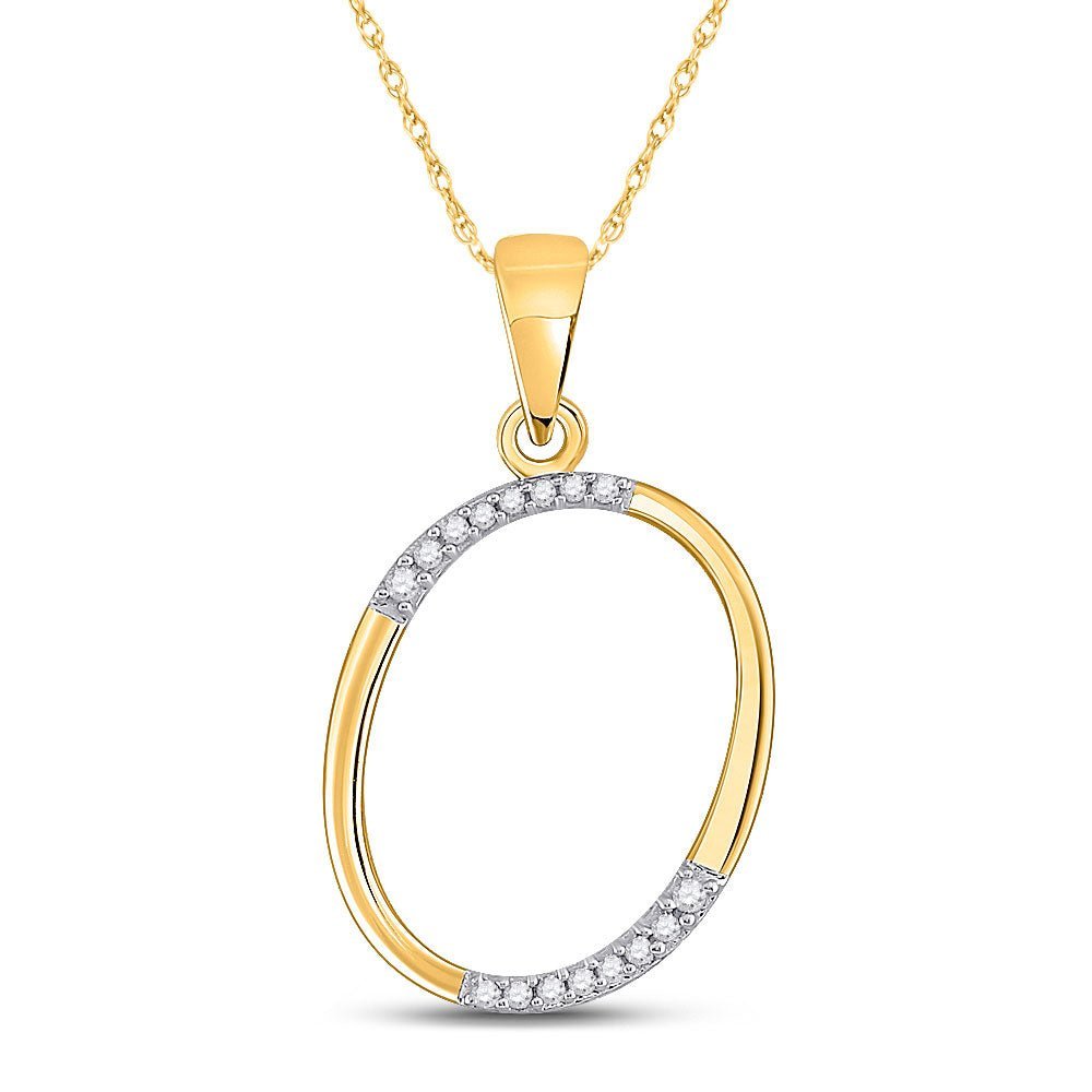 10kt Yellow Gold Diamond Initial Pendant - Personalized Elegance - Splendid Jewellery