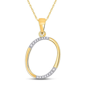 10kt Yellow Gold Diamond Initial Pendant - Personalized Elegance - Splendid Jewellery
