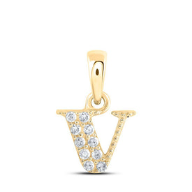 10kt Yellow Gold Diamond Initial Pendant - Personalized Elegance - Splendid Jewellery