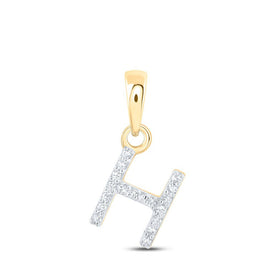 10kt Yellow Gold Diamond Initial Pendant - Personalized Elegance - Splendid Jewellery