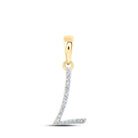 10kt Yellow Gold Diamond Initial Pendant - Personalized Elegance - Splendid Jewellery