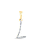 10kt Yellow Gold Diamond Initial Pendant - Personalized Elegance - Splendid Jewellery