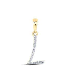 10kt Yellow Gold Diamond Initial Pendant - Personalized Elegance - Splendid Jewellery