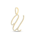 10kt Yellow Gold Diamond Initial Pendant - Personalized Elegance - Splendid Jewellery