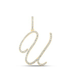 10kt Yellow Gold Diamond Initial Pendant - Personalized Elegance - Splendid Jewellery