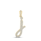 10kt Yellow Gold Diamond Initial Pendant - Personalized Elegance - Splendid Jewellery