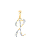 10kt Yellow Gold Diamond Initial Pendant - Personalized Elegance - Splendid Jewellery