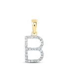 10kt Yellow Gold Diamond Initial Pendant - Personalized Elegance - Splendid Jewellery