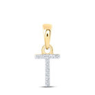 10kt Yellow Gold Diamond Initial Pendant - Personalized Elegance - Splendid Jewellery
