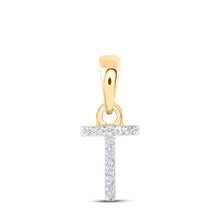 Load image into Gallery viewer, 10kt Yellow Gold Diamond Initial Pendant - Personalized Elegance - Splendid Jewellery