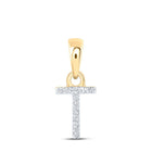 10kt Yellow Gold Diamond Initial Pendant - Personalized Elegance - Splendid Jewellery