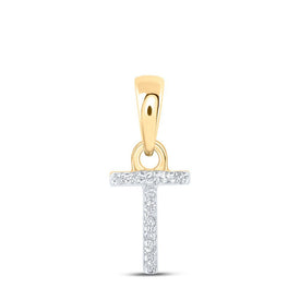 10kt Yellow Gold Diamond Initial Pendant - Personalized Elegance - Splendid Jewellery