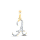 10kt Yellow Gold Diamond Initial Pendant - Personalized Elegance - Splendid Jewellery