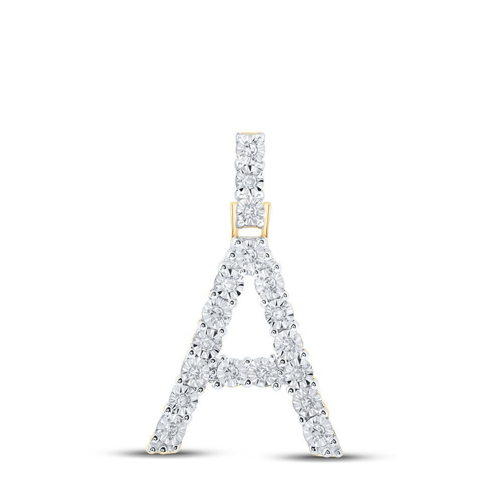 10kt Yellow Gold Diamond Initial Pendant - Personalized Elegance and Brilliance - Splendid Jewellery