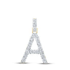 10kt Yellow Gold Diamond Initial Pendant - Personalized Elegance and Brilliance - Splendid Jewellery