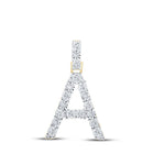 10kt Yellow Gold Diamond Initial Pendant - Personalized Elegance and Brilliance - Splendid Jewellery