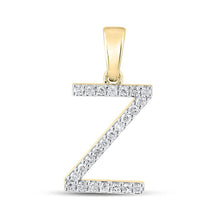 Load image into Gallery viewer, 10kt Yellow Gold Diamond Initial Pendant - Personalized Elegance and Brilliance - Splendid Jewellery