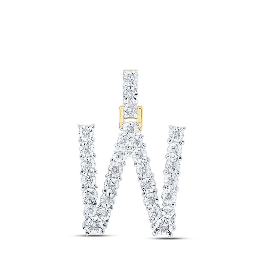 10kt Yellow Gold Diamond Initial Pendant - Personalized Elegance and Brilliance - Splendid Jewellery