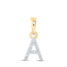 10kt Yellow Gold Diamond Initial Pendant: Personalized Elegance and Brilliance - Splendid Jewellery