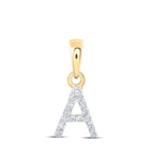 10kt Yellow Gold Diamond Initial Pendant: Personalized Elegance and Brilliance - Splendid Jewellery