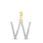 10kt Yellow Gold Diamond Initial Pendant: Personalized Elegance and Dazzling Brilliance - Splendid Jewellery
