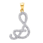 10kt Yellow Gold Diamond Initial Pendant - Personalized Elegance and Dazzling Brilliance product  Top View from Splendid Jewellery