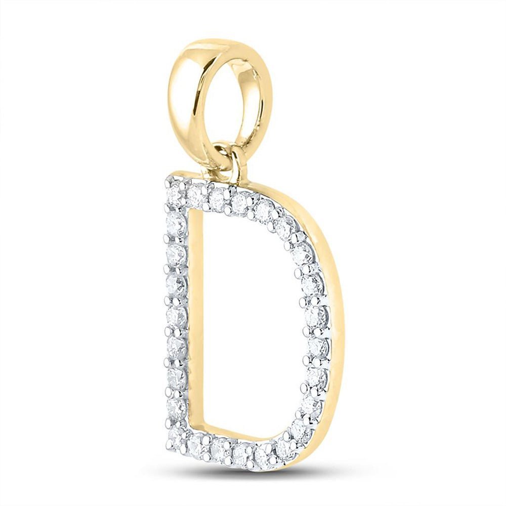 10kt Yellow Gold Diamond Initial Pendant - Personalized Elegance and Sentiment - Splendid Jewellery