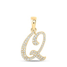 10kt Yellow Gold Diamond Initial Pendant - Personalized Elegance and Sparkling Brilliance - Splendid Jewellery