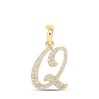 10kt Yellow Gold Diamond Initial Pendant - Personalized Elegance and Sparkling Brilliance - Splendid Jewellery
