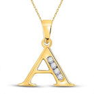 10kt Yellow Gold Diamond Initial Pendant - Personalized Elegance and Sparkling Brilliance - Splendid Jewellery