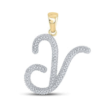 Load image into Gallery viewer, 10kt Yellow Gold Diamond Initial Pendant - Personalized Elegance and Sparkling Brilliance - Splendid Jewellery