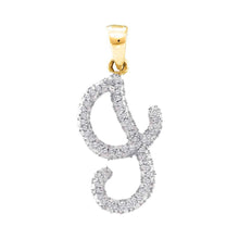 Load image into Gallery viewer, 10kt Yellow Gold Diamond Initial Pendant - Personalized Elegance and Sparkling Brilliance - Splendid Jewellery