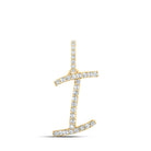 10kt Yellow Gold Diamond Initial Pendant - Personalized Elegance and Timeless Glamour - Splendid Jewellery