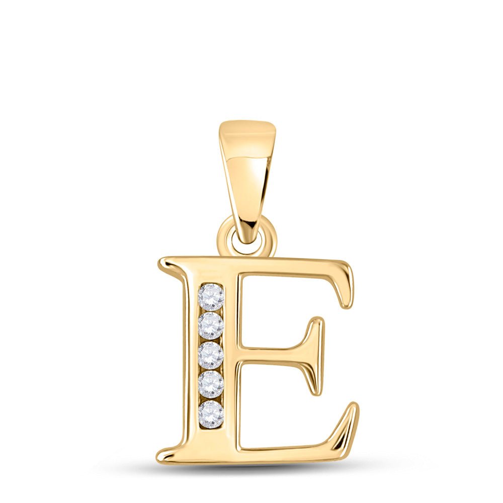 10kt Yellow Gold Diamond Initial Pendant - Personalized Elegance at its Finest - Splendid Jewellery