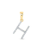 10kt Yellow Gold Diamond Initial Pendant | Personalized Elegance Collection - Splendid Jewellery