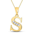 10kt Yellow Gold Diamond Initial Pendant - Personalized Elegance in Every Curve - Splendid Jewellery
