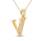 10kt Yellow Gold Diamond Initial Pendant: Personalized Elegance in Every Letter - Splendid Jewellery
