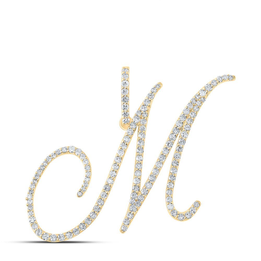 10kt Yellow Gold Diamond Initial Pendant - Personalized Elegance in Motion - Splendid Jewellery