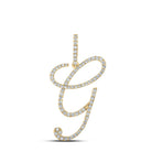 10kt Yellow Gold Diamond Initial Pendant | Personalized Letter Pendant with 1/2 Cttw Diamonds | Splendid Jewellery - Splendid Jewellery