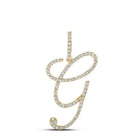10kt Yellow Gold Diamond Initial Pendant | Personalized Letter Pendant with 1/2 Cttw Diamonds | Splendid Jewellery - Splendid Jewellery