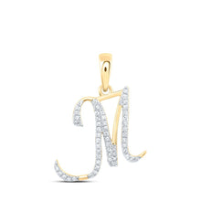 Load image into Gallery viewer, 10kt Yellow Gold Diamond Initial Pendant | Personalized Sparkling Letter Necklace | Splendid Jewellery - Splendid Jewellery