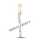 10kt Yellow Gold Diamond Initial X Pendant - A Timeless Expression of Elegance and Individuality - Splendid Jewellery
