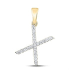10kt Yellow Gold Diamond Initial X Pendant - A Timeless Expression of Elegance and Individuality - Splendid Jewellery