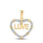 10kt Yellow Gold Diamond Love Heart Pendant: A Captivating Symbol of Romance and Elegance - Splendid Jewellery