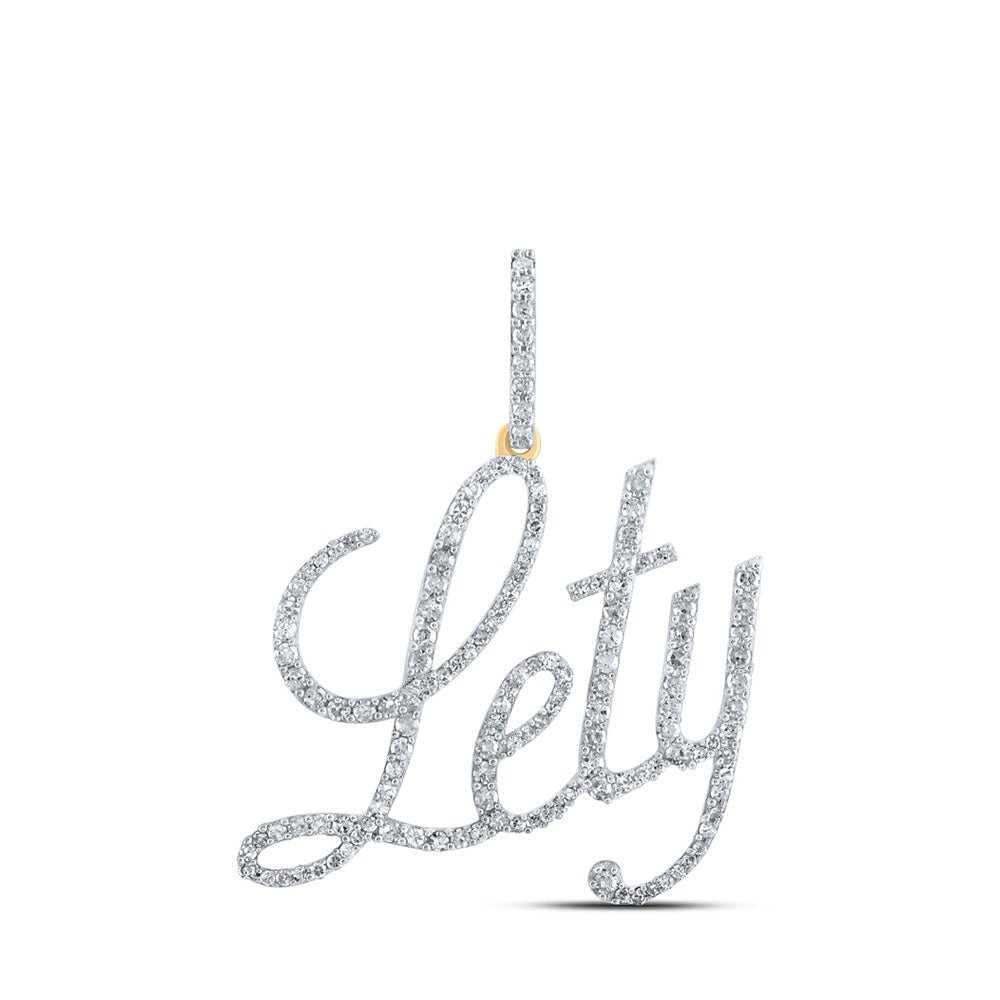 10kt Yellow Gold Diamond Monogram Pendant | Personalized Initial & Letter Necklace | Splendid Jewellery - Splendid Jewellery