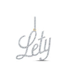 10kt Yellow Gold Diamond Monogram Pendant | Personalized Initial & Letter Necklace | Splendid Jewellery - Splendid Jewellery