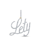 10kt Yellow Gold Diamond Monogram Pendant | Personalized Initial & Letter Necklace | Splendid Jewellery - Splendid Jewellery